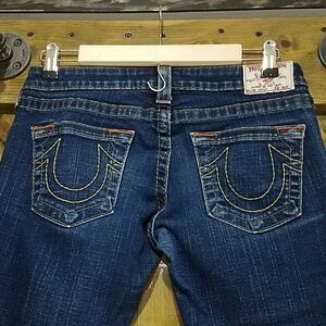 DENIM VINTAGE TRUE RELIGION STRAIGHT LEG JEANS SIZE 27